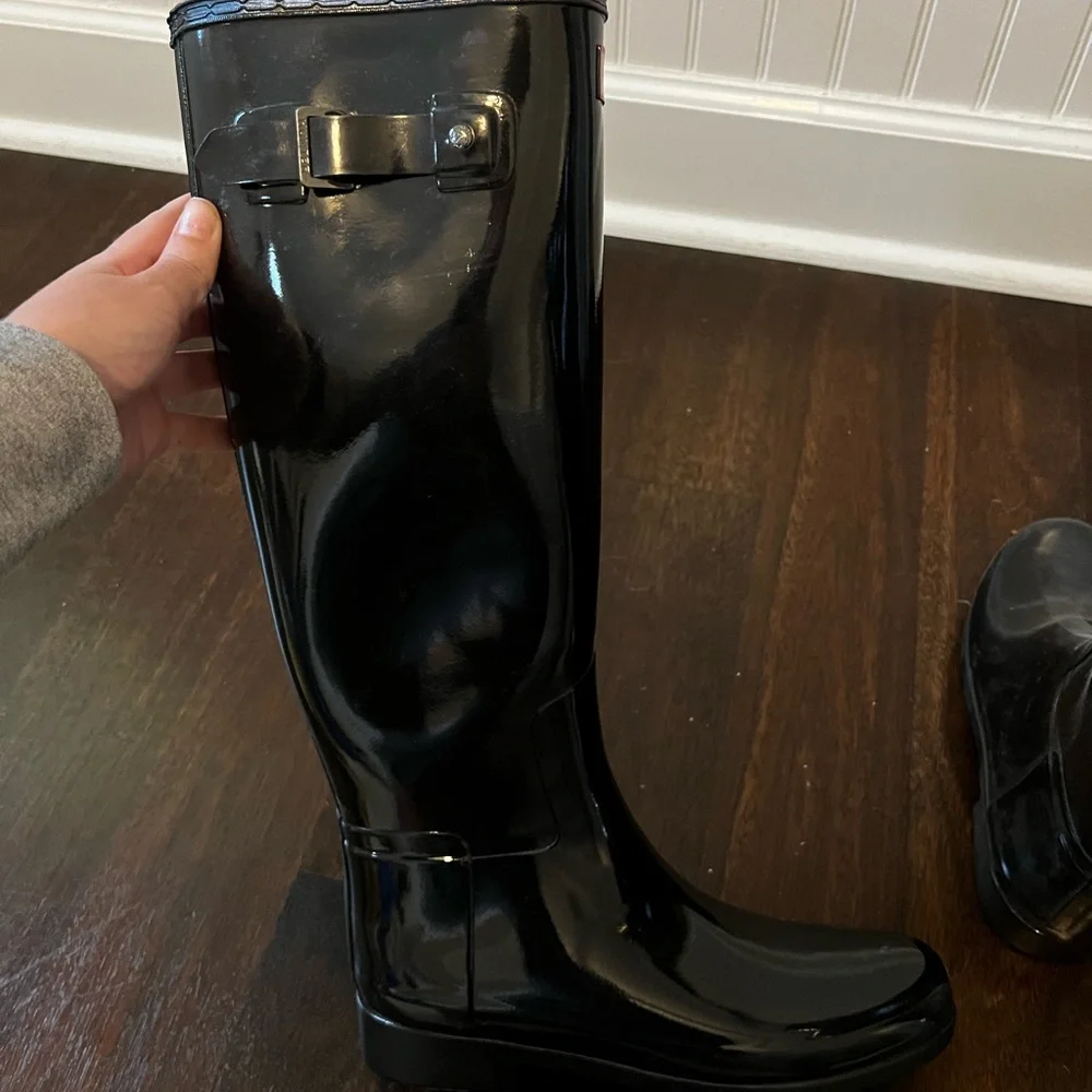 Black hunter rain boots - Picture 4 of 4